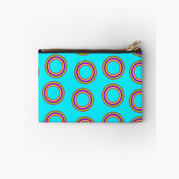 Item preview, Rainbow Circle Pattern on Blue Background Large Sized Repeating Pattern designed and sold by Nicolette Olivier.
