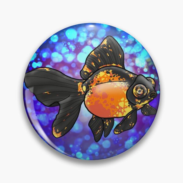 Item preview, Orange and Black Goldfish (With Background) designed and sold by ClearKurage.