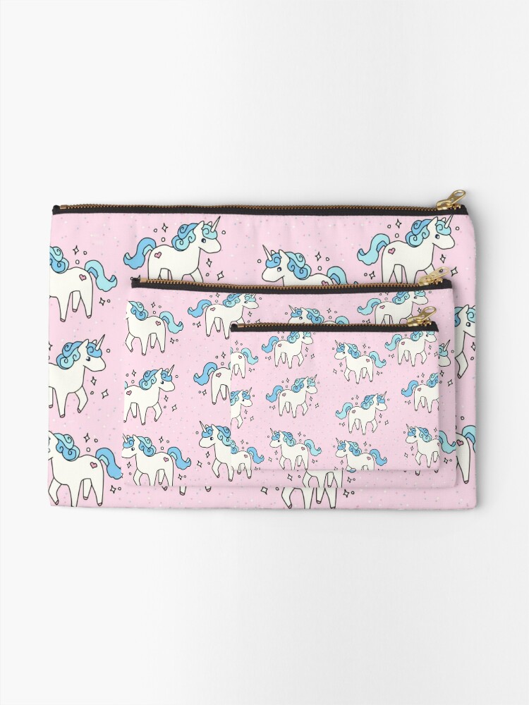 Alternate view of Unicorn Scatter Pattern Zipper Pouch