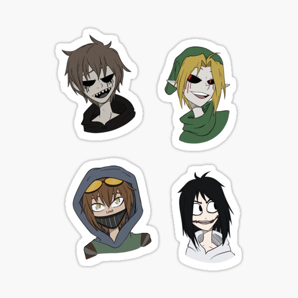 Creepypasta Jeff the Killer Sticker for Sale by HeyitsSmile