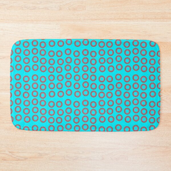 Item preview, Rainbow Circle Pattern on Blue Background Small Sized Repeating Pattern designed and sold by Nicolette Olivier.