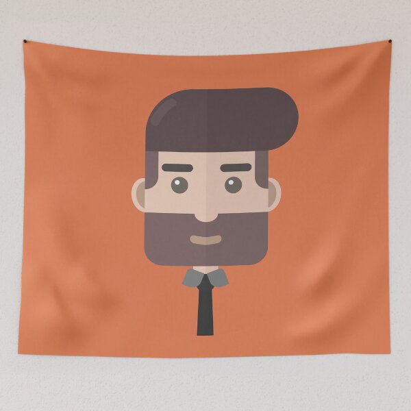 Item preview, Orange Bearded Man designed and sold by Alina N..