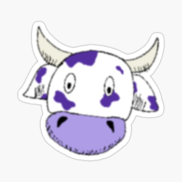 Item preview, purple cow head designed and sold by CRTlexa.