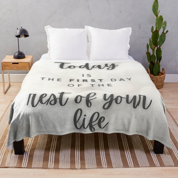 Item preview, Today is the first day of the rest of your life, Inspirational Quote, Motivational Quote, Inspo, Sparkly Lights Background with Gray text designed and sold by naturecdesigns.
