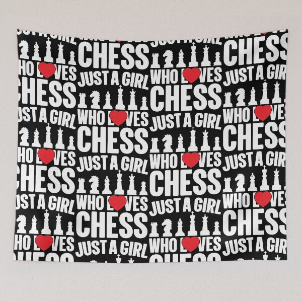 Item preview, Just A Girl Who Loves Chess Queen designed and sold by GravitiTees.