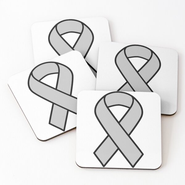 Item preview, Awareness Ribbon - gray designed and sold by Noon-Stickers.