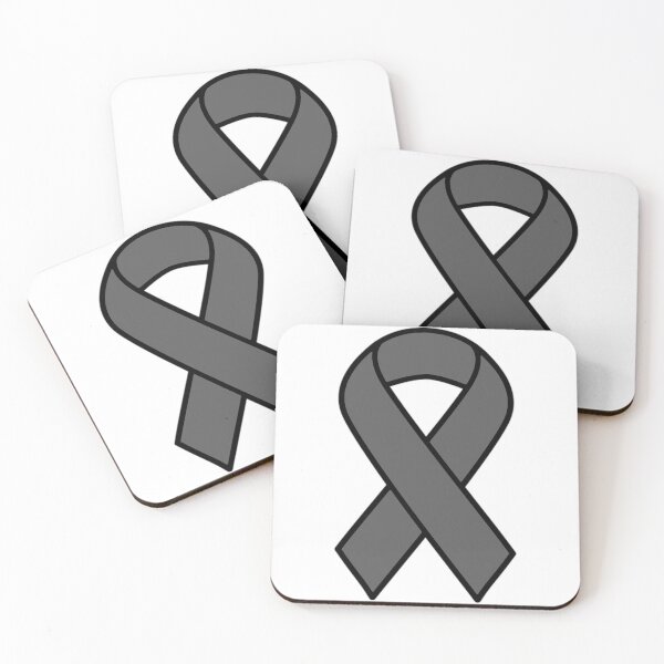 Item preview, Awareness Ribbon - dark gray designed and sold by Noon-Stickers.