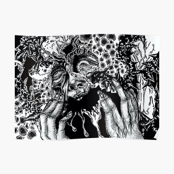 Gold Foil Wall Art FEAR OF collection 8x10 Fear of Holes Art TRYPOPHOBIA Art Gift Foil Painting