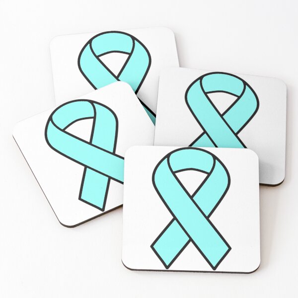 Item preview, Awareness Ribbon - cyan designed and sold by Noon-Stickers.