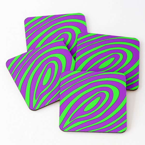 Item preview, Psychedelic Green and Purple Swirl Pattern, Large Sized Repeating Pattern designed and sold by Nicolette Olivier.