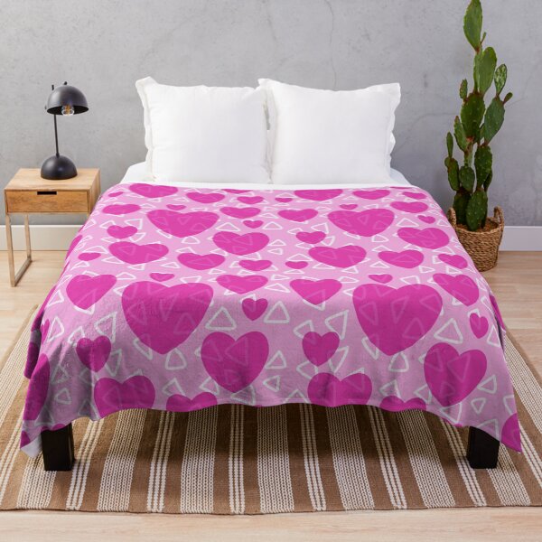 Item preview, Magenta Hearts and Triangles Pink Valentine Pattern Design designed and sold by NancyMerkle.
