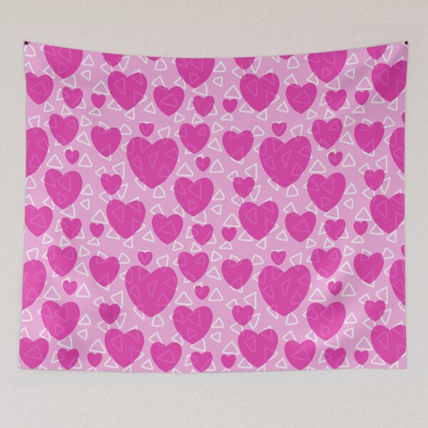 Item preview, Magenta Hearts and Triangles Pink Valentine Pattern Design designed and sold by NancyMerkle.