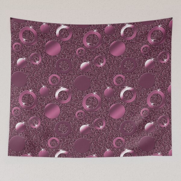 Item preview, Pink Metallic Discs and Rings on Glitter designed and sold by Sheila Pressley.