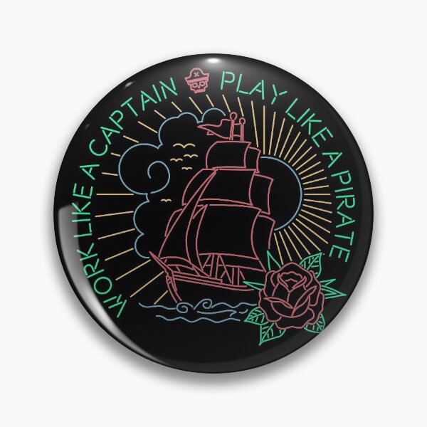 Item preview, WORK LIKE A CAPTAIN PLAY LIKE A PIRATE Neon designed and sold by rmrc28.