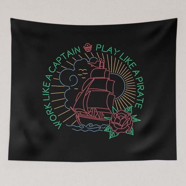 Item preview, WORK LIKE A CAPTAIN PLAY LIKE A PIRATE Neon designed and sold by rmrc28.