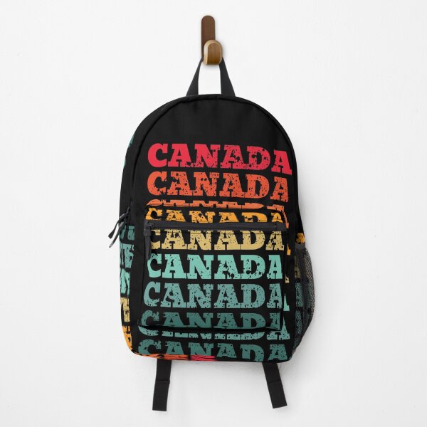 Item preview, Canada - repeated retro vintage sunset colors with a distressed design effect designed and sold by Rhu Creations.
