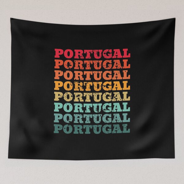 Item preview, Portugal - repeated retro vintage sunset colors with a distressed design effect designed and sold by Rhu Creations.