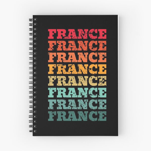 Item preview, France - repeated retro vintage sunset colors with a distressed design effect designed and sold by Rhu Creations.