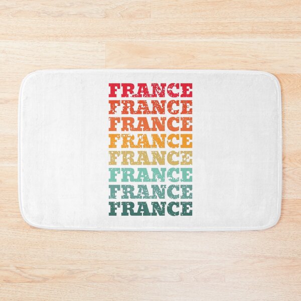 Item preview, France - repeated retro vintage sunset colors with a distressed design effect designed and sold by Rhu Creations.