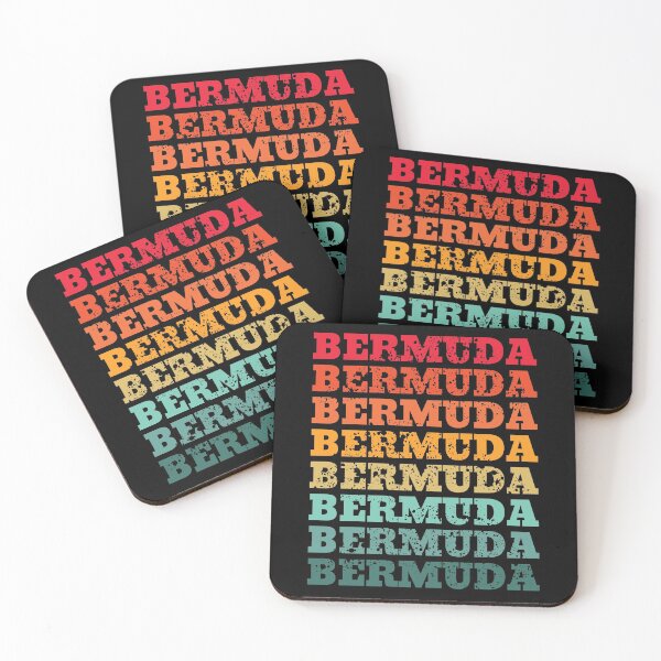 Item preview, Bermuda - repeated retro vintage sunset colors with a distressed design effect designed and sold by Rhu Creations.