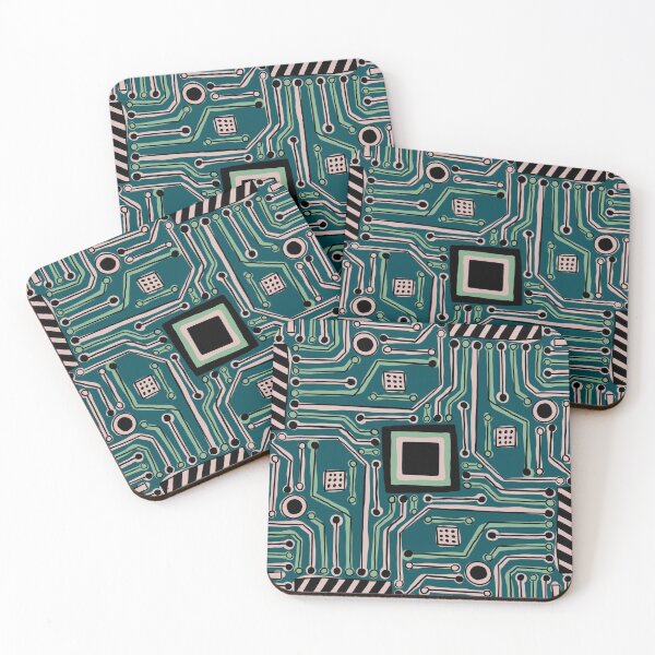 Item preview, Teal and Pink PCB designed and sold by Hodgepodge Bricolage.