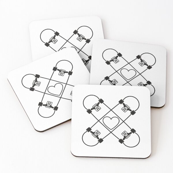Item preview, Crossing skateboards Heart Center designed and sold by Six Deers.