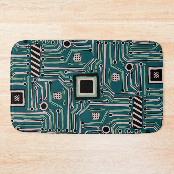 Item preview, Teal and Pink PCB designed and sold by Hodgepodge Bricolage.