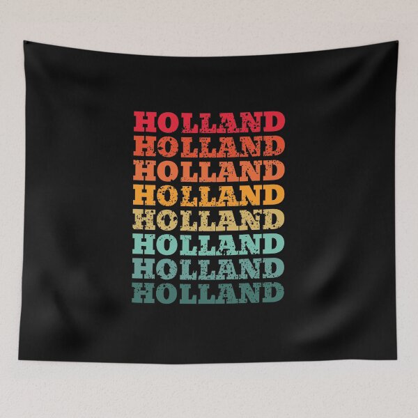 Item preview, Holland - repeated retro vintage sunset colors with a distressed design effect designed and sold by Rhu Creations.