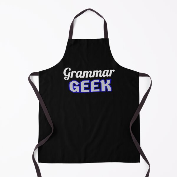 Item preview, Grammar Geek. Funny Statement for Proud English Language Loving Geeks and Nerds. White, Blue and Gray Letters. (Black Background) designed and sold by ArtByLM.