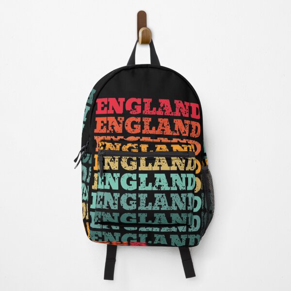 Item preview, England - repeated retro vintage sunset colors with a distressed design effect designed and sold by Rhu Creations.