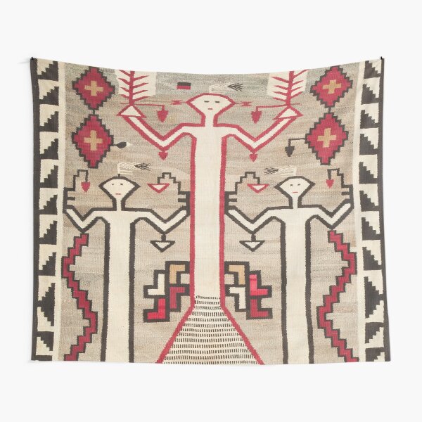 1910 NAVAJO GENUINE NATIVE AMERICAN TAPESTRY ART Tapestry