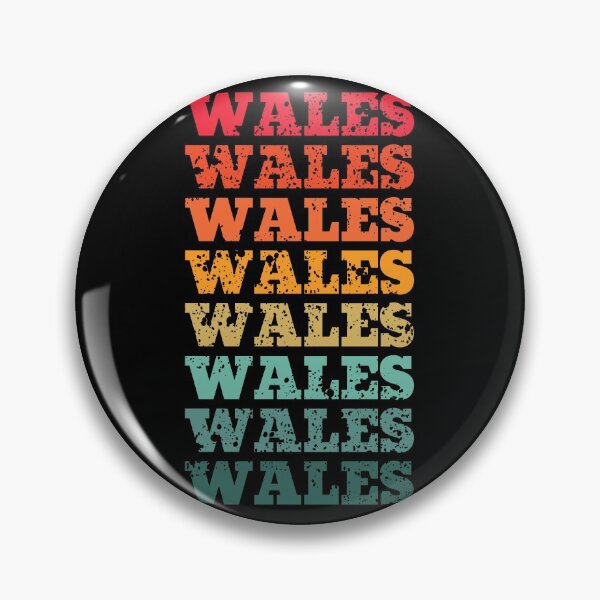 Item preview, Wales - repeated retro vintage sunset colors with a distressed design effect designed and sold by Rhu Creations.