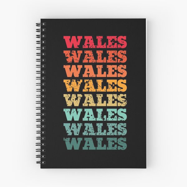 Item preview, Wales - repeated retro vintage sunset colors with a distressed design effect designed and sold by Rhu Creations.
