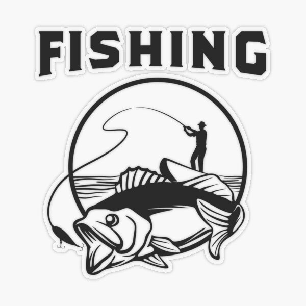 FISHING Sticker for Sale by della95