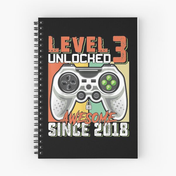 Item preview, Level 3 Unlocked Awesome Since 2018 3th Birthday Kids Gifts designed and sold by shirleyfinley.