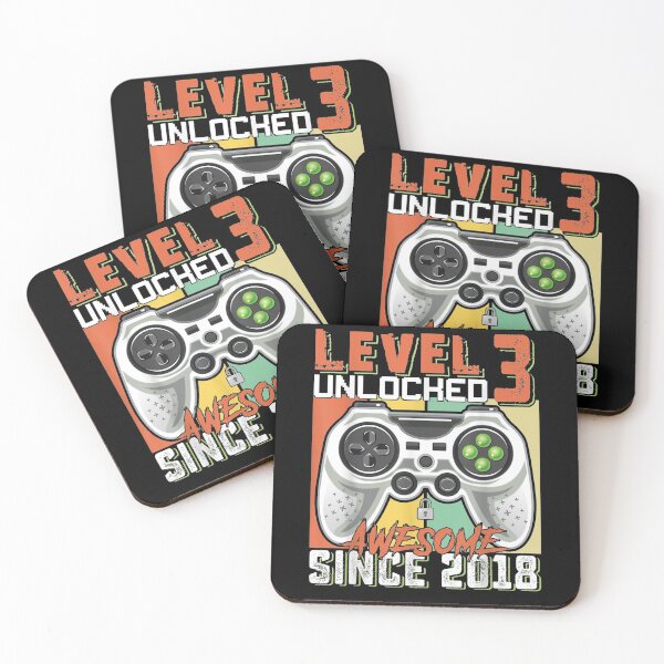 Item preview, Level 3 Unlocked Awesome Since 2018 3th Birthday Kids Gifts designed and sold by shirleyfinley.
