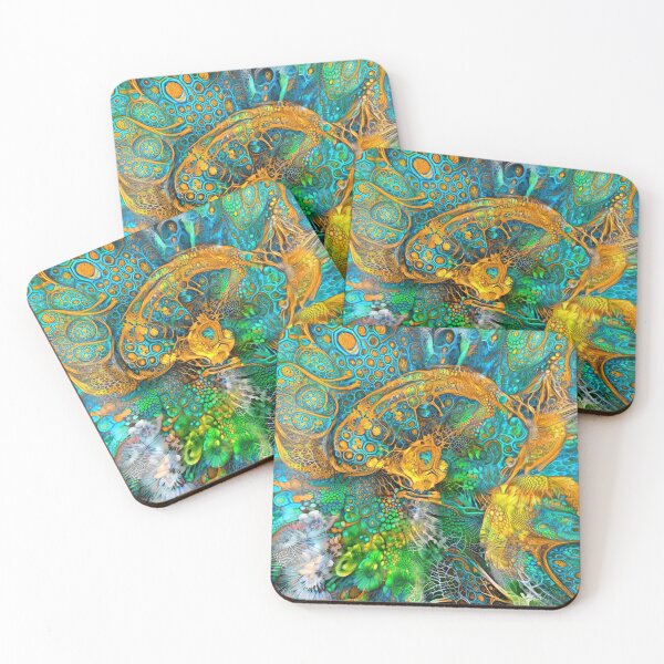 Item preview, Deepdream floral fractalize space abstraction designed and sold by blackhalt.
