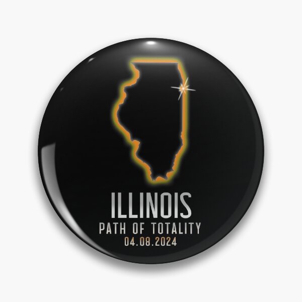 Item preview, Map Of Illinois Path Of Totality 4.8.24 Total Solar Eclipse Gear designed and sold by DynamicDesign.