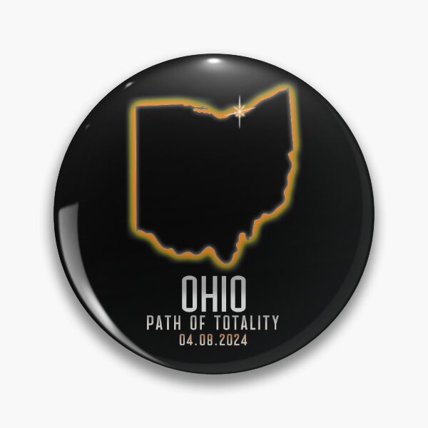 Artikelvorschau, Map Of Ohio Path Of Totality 4.8.24 Total Solar Eclipse Gear entworfen und verkauft von DynamicDesign.