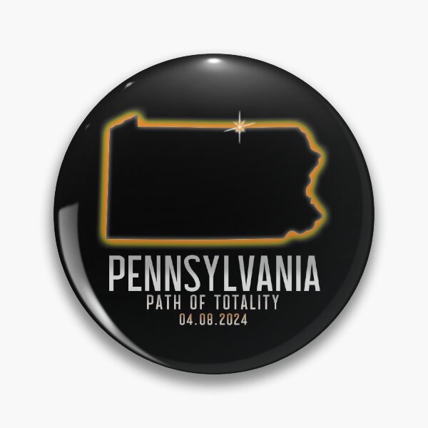 Item preview, Map Of Pennsylvania Path Totality 4.8.24 Total Solar Eclipse Gear designed and sold by DynamicDesign.