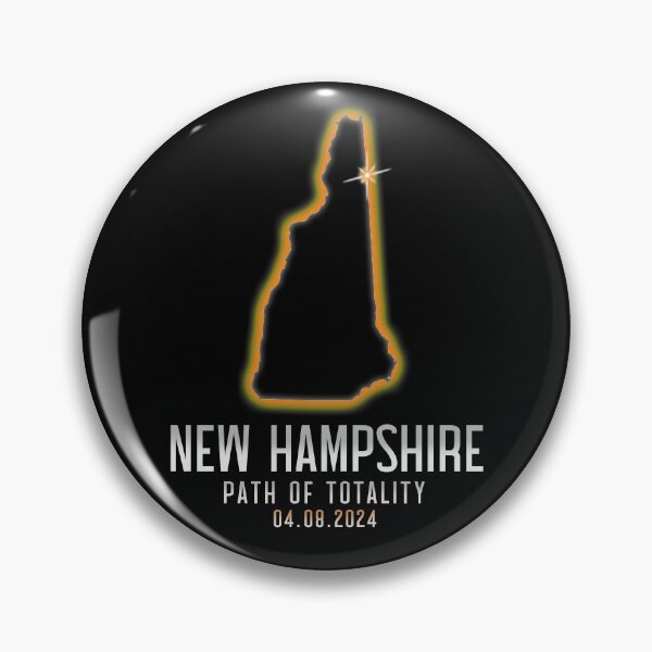 Artikelvorschau, Map Of New Hampshire Totality 4.8.24 Total Solar Eclipse Gear entworfen und verkauft von DynamicDesign.