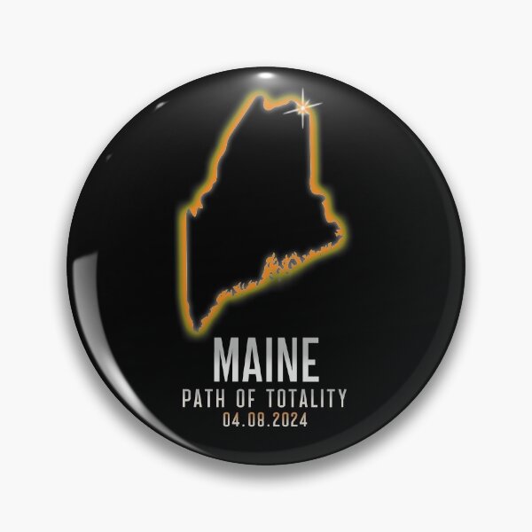 Artikelvorschau, Map Of Maine Path Of Totality 4.8.24 Total Solar Eclipse Gear entworfen und verkauft von DynamicDesign.