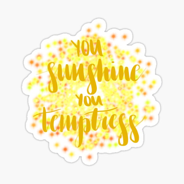 "You Sunshine You Temptress (Fine Line) Harry Styles" Sticker By ...