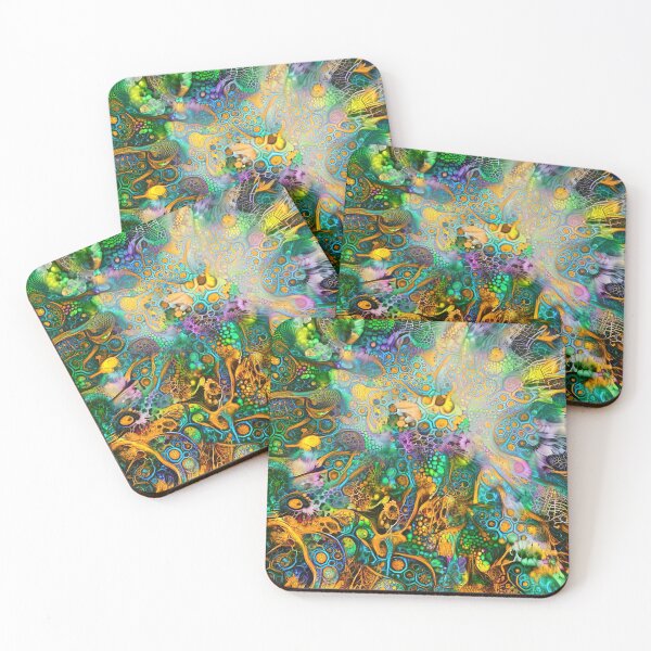 Item preview, Deepdream floral fractalize space abstraction designed and sold by blackhalt.