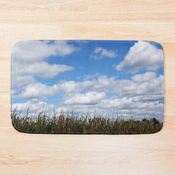 Item preview, Corn field in autumn with "popcorn" clouds designed and sold by rvjames.
