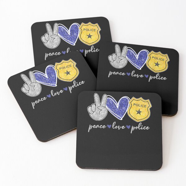 Item preview, Peace Love Police Peace Hand Sign Police Officer Gifts designed and sold by shirleyfinley.