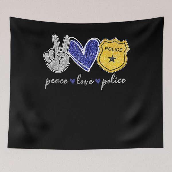Item preview, Peace Love Police Peace Hand Sign Police Officer Gifts designed and sold by shirleyfinley.