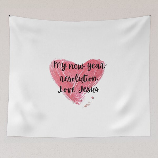 Item preview, My New Year Resolution Love Jesus Heart  designed and sold by Calebchc.