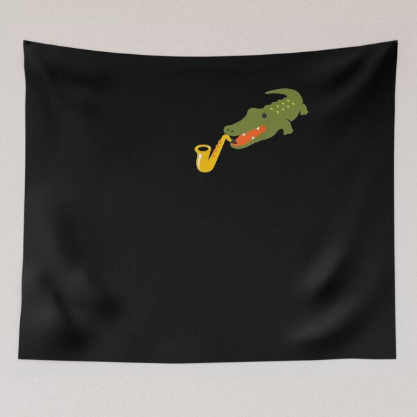 Aperçu de l'œuvre Emoji saxophone alligator créée et vendue par shirleyfinley.