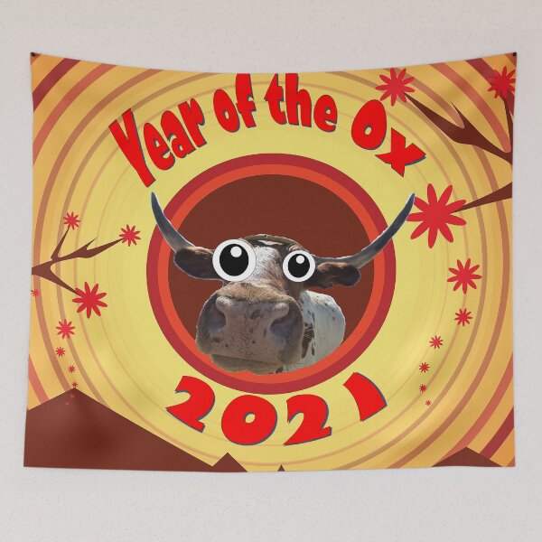 Item preview, Year of the Ox with Googly Eyes designed and sold by AliCatOriginals.